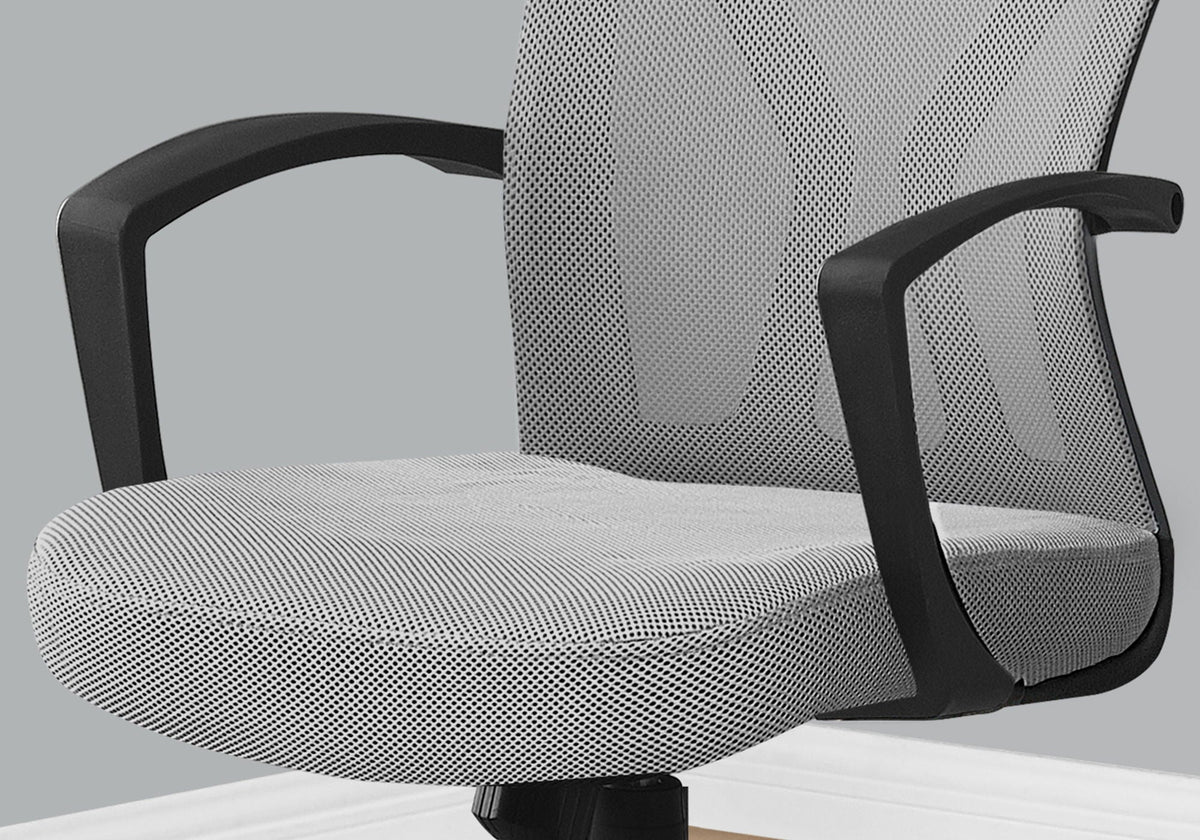Adjustable Mid-Back Office Chair with Fixed Armrests