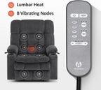 Dark Grey Wide Power Lift Recliner With Massage And USB