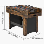 54-Inch 3-In-1 Air Hockey, Ping Pong And Foosball Table Combo