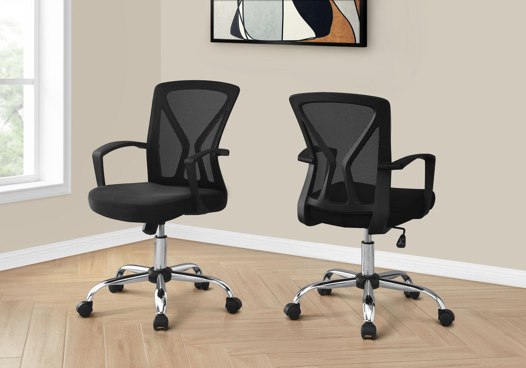 Adjustable Mid-Back Office Chair with Wide Padded Seat