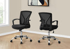 Adjustable Mid-Back Office Chair with Wide Padded Seat
