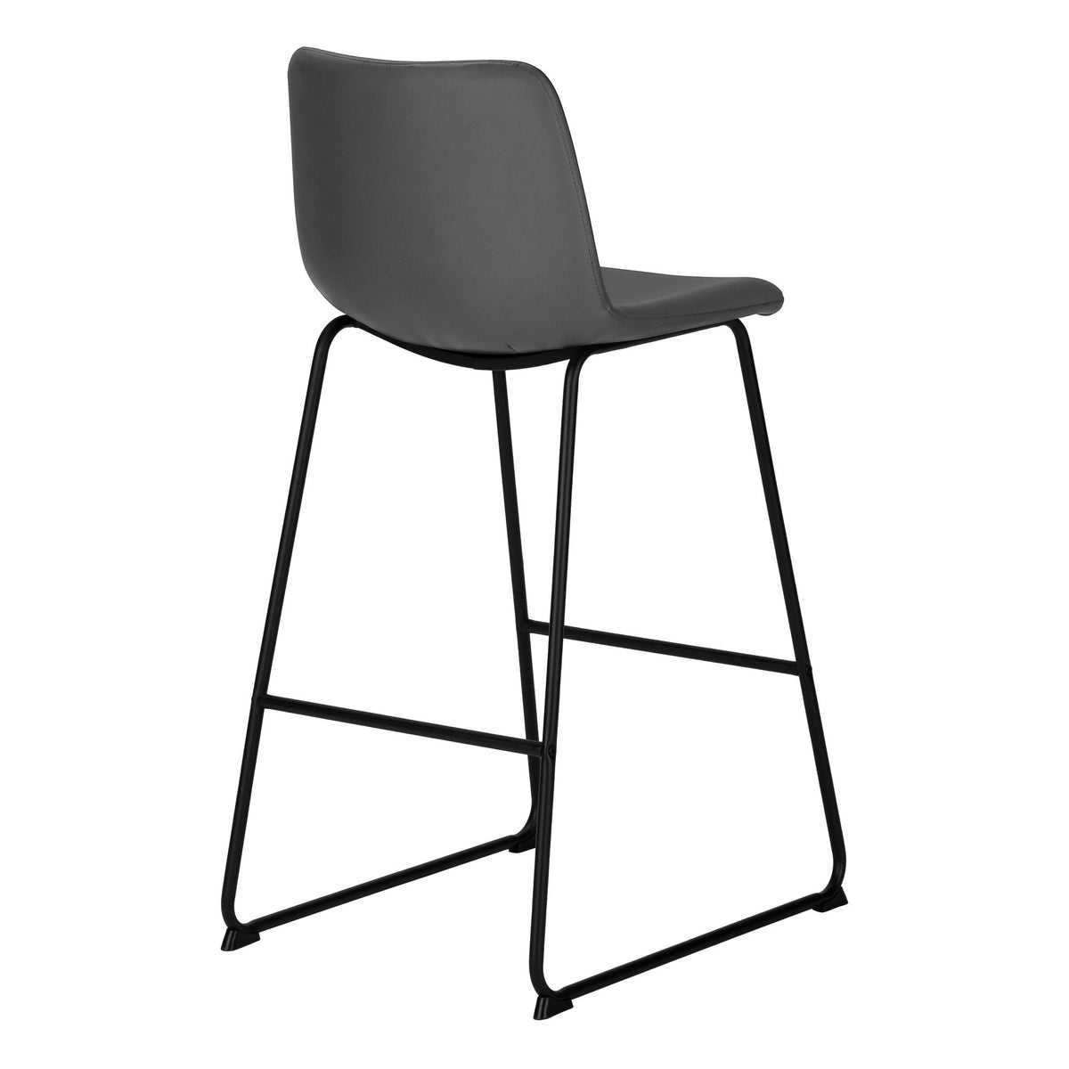 Upholstered Curved-Back Bar Stool