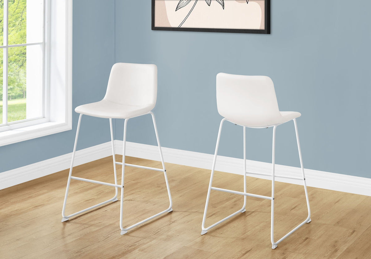 Upholstered Curved-Back Bar Stool