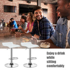 Adjustable PU Leather Backless Bar Stools - Set of 2