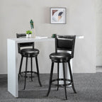 2-Piece Swivel Bar Stools with Hardwood Frame