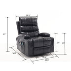 Large Electric Power Lift Recliner Chair Sofa with Massage and Heat