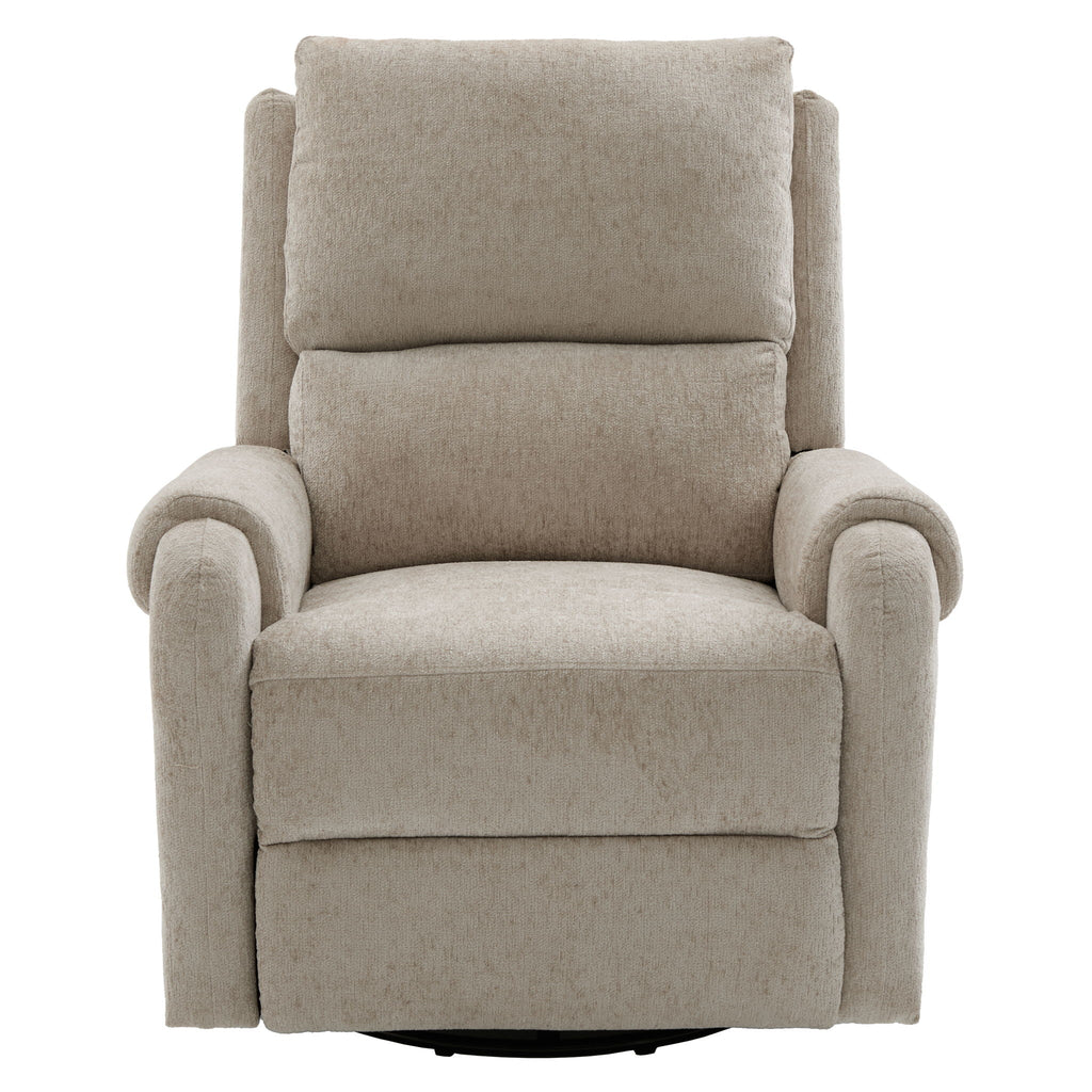 Swivel Rocker Recliner with 8-Mode Massage and Side Pocket