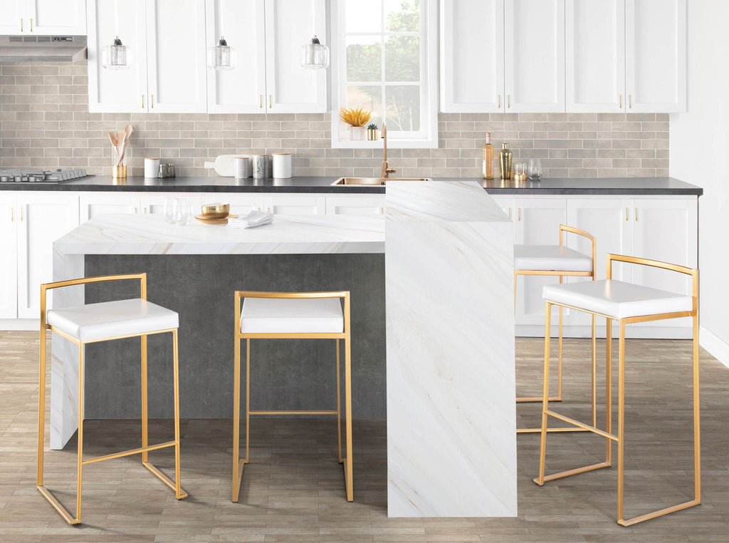Fuji Contemporary Stackable Bar Stools, 2 or 3 Pieces