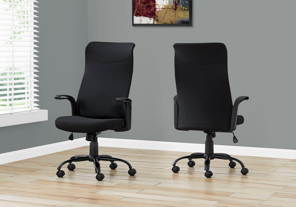 Adjustable High-Back Office Chair with Fixed Armrests