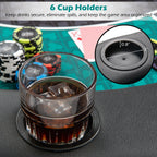 48" Foldable Poker Tabletop with Cup Holders & Carrying Bag