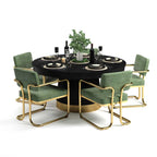 Prohibition Series Game / Dining Chair, Vintage Green (Brass Frame) by RAM Game Room