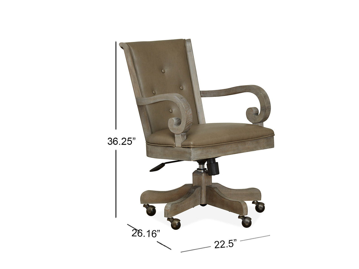 Tinley Park Dove Tail Gray Swivel Office Chair