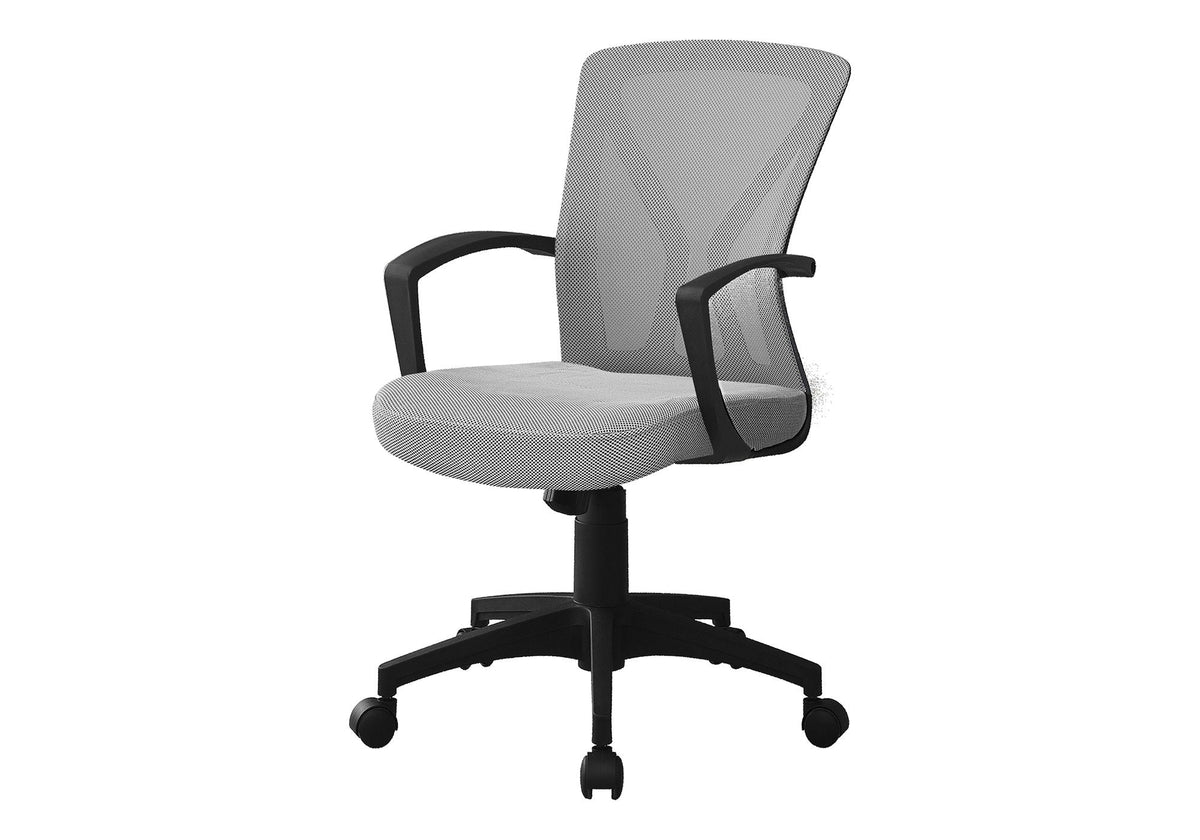 Adjustable Mid-Back Office Chair with Fixed Armrests