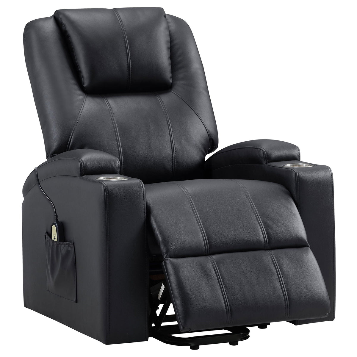 Macklin Power Lift Recliner with Heat, Massage, and Dual Cup Holders