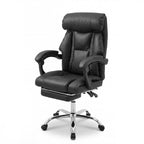 Adjustable Reclining PU Leather Office Chair with Footrest