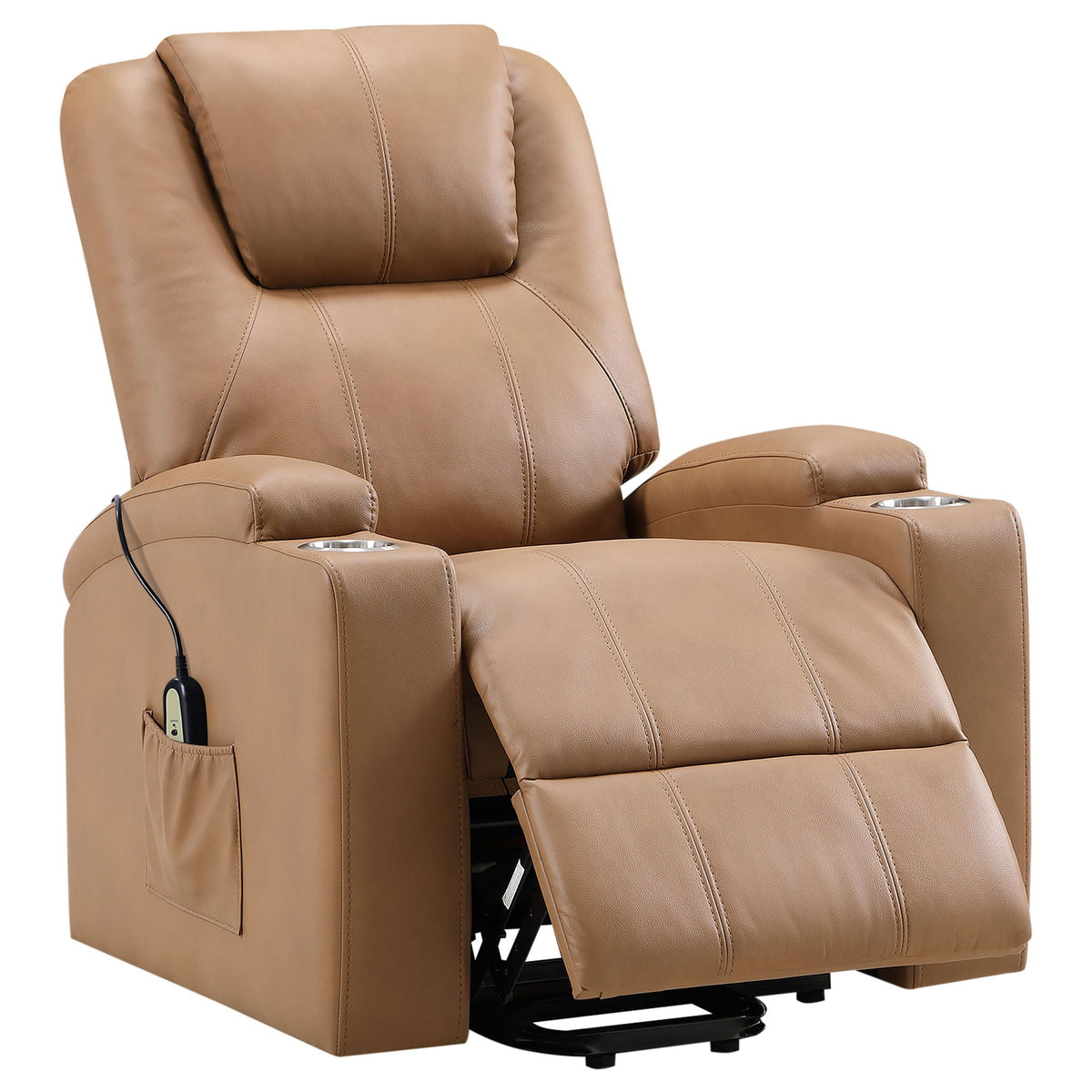 Macklin Power Lift Recliner with Heat, Massage, and Dual Cup Holders