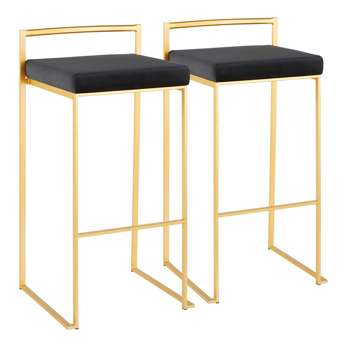 Fuji Contemporary Stackable Bar Stools, 2 or 3 Pieces