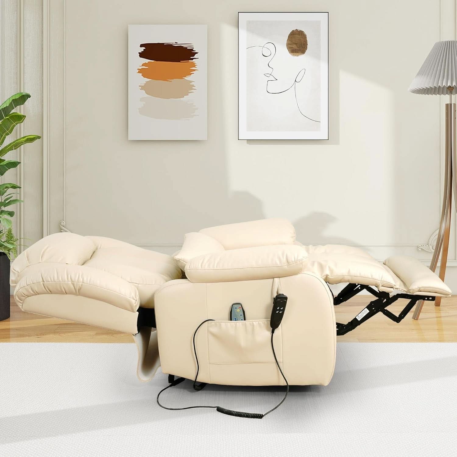 Large Reclining Lift Chair With Dual Motor Massage