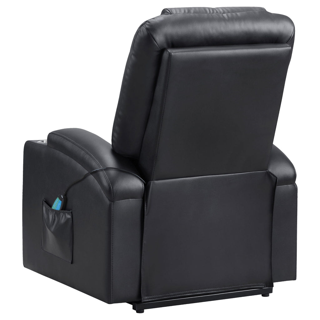 Macklin Power Lift Recliner with Heat, Massage, and Dual Cup Holders