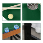 55 in Folding Pool Table | Green Cloth & Accessories
