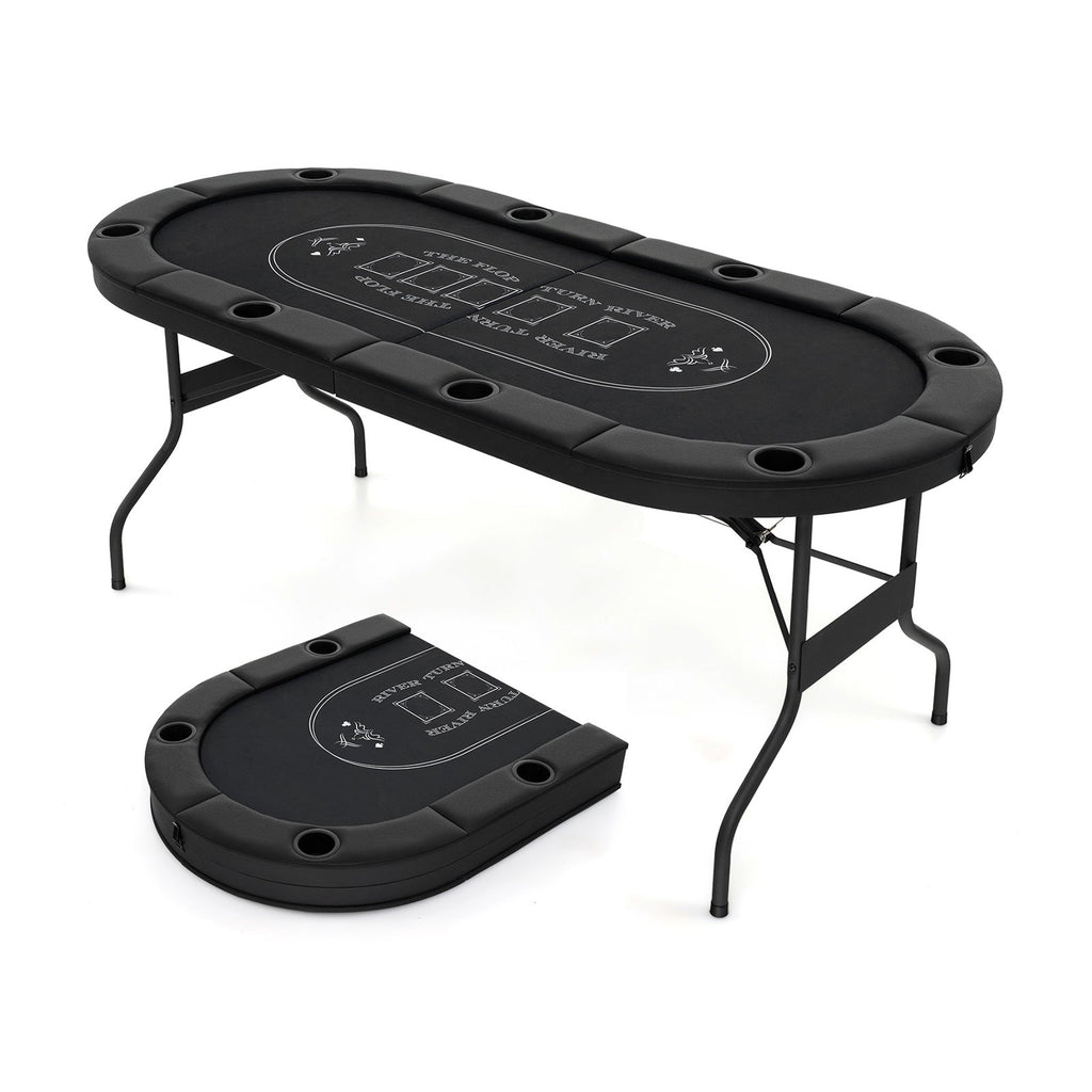 72" Foldable Poker Table for 8 Players