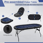 72" Foldable Poker Table for 8 Players
