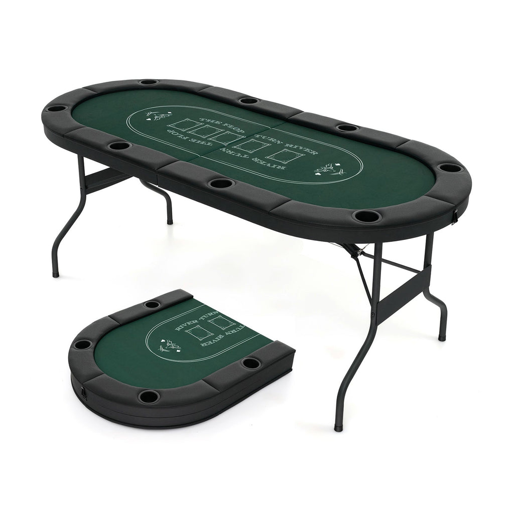 72" Foldable Poker Table for 8 Players