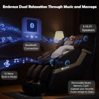 KoziSense KZ-313 New Heated Jade Stone Massage Chair (Black and Brown)