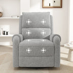 Swivel Rocker Recliner with 8-Mode Massage and Side Pocket