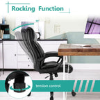 Big and Tall Adjustable High Back Leather Office Chair