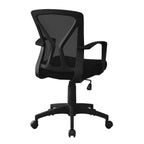 Adjustable Mid-Back Office Chair with Fixed Armrests