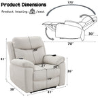 Chriki Beige Power Lift Recliner with Heat and Massage
