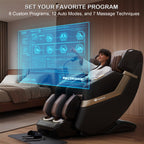 KoziSense KZ-313 New Heated Jade Stone Massage Chair (Black and Brown)