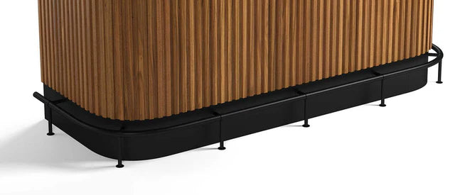 Foot Rail for Prohibition 84" Cocktail Bar, Matte Black by RAM Game Room