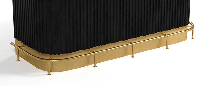 Foot Rail for Prohibition 84" Cocktail Bar, Brass by RAM Game Room