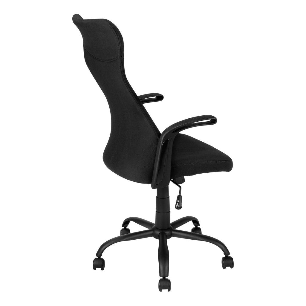 Adjustable High-Back Office Chair with Fixed Armrests