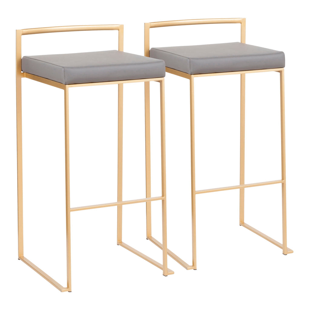 Fuji Contemporary Stackable Bar Stools, 2 or 3 Pieces