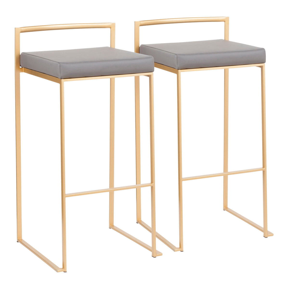 Fuji Contemporary Stackable Bar Stools, 2 or 3 Pieces