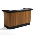 Prohibition Series 84" Cocktail Bar, Matte Walnut / Black by RAM Game Room