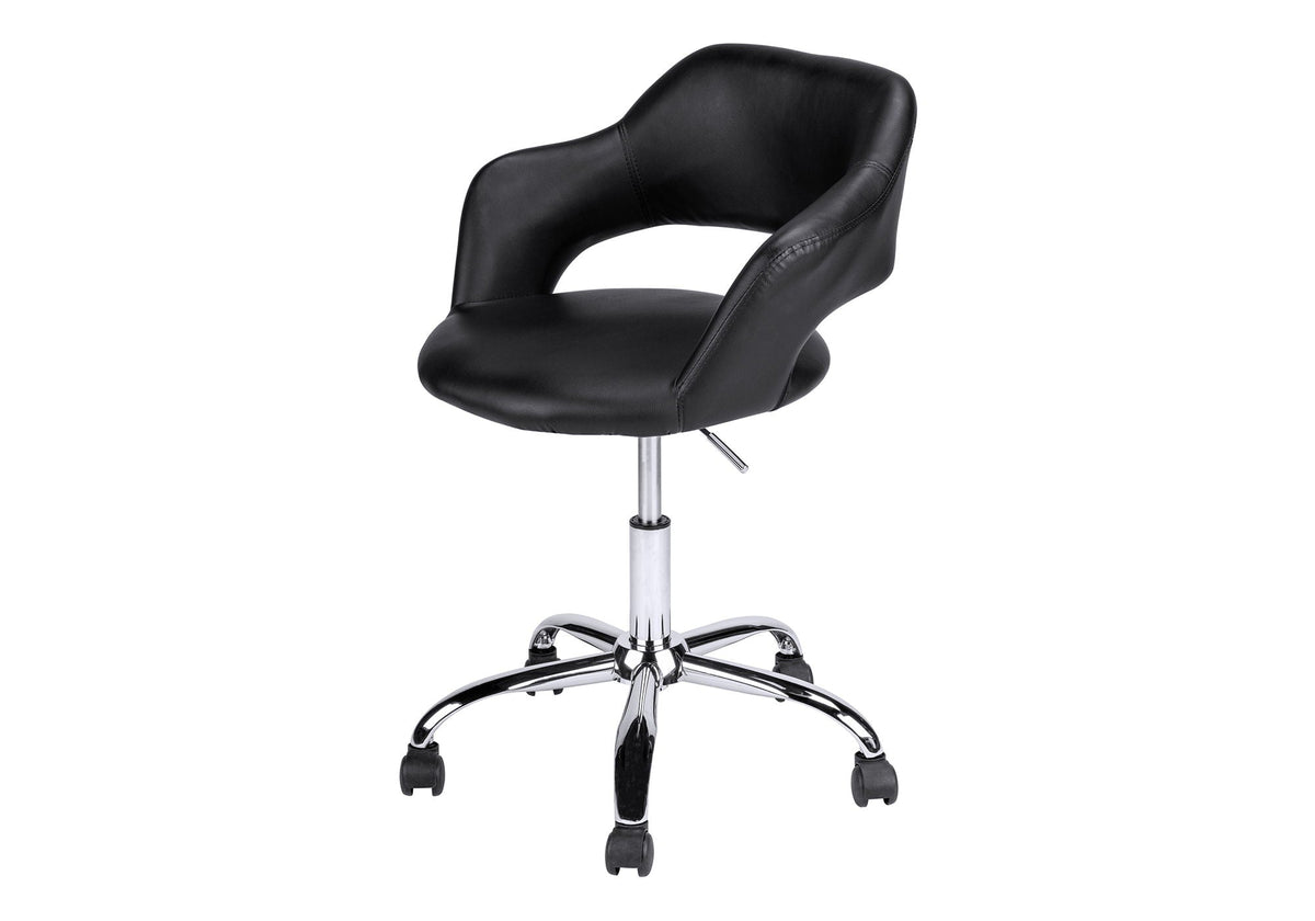 Adjustable Low-Back Office Chair with Integrated Armrests