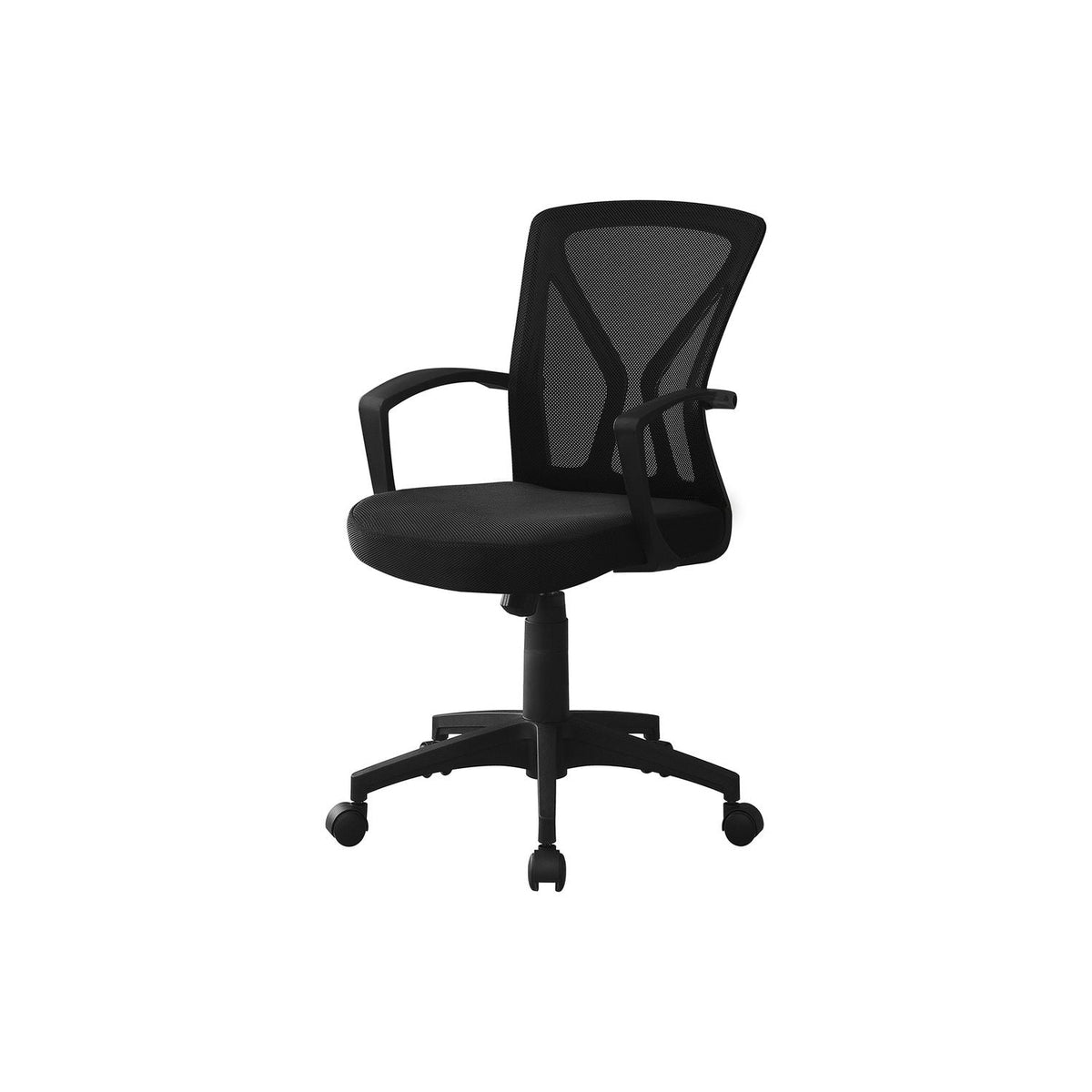 Adjustable Mid-Back Office Chair with Fixed Armrests