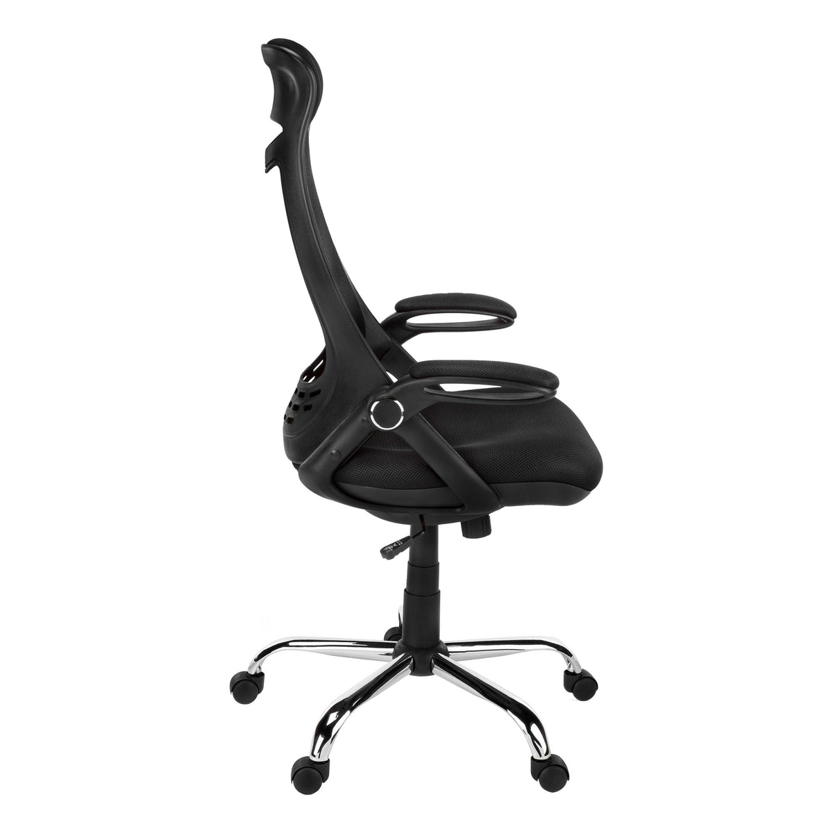 Adjustable High-Back Office Chair with Flip-Up Armrests