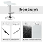 Adjustable PU Leather Backless Bar Stools - Set of 2