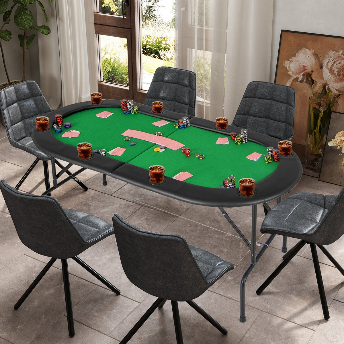 Foldable Texas Hold'em Poker Table