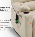 Medium Wide Power Lift Recliner Chair With Massage