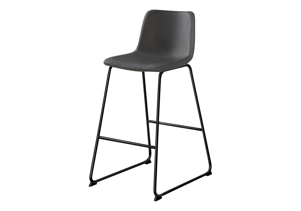 Upholstered Curved-Back Bar Stool