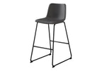 Upholstered Curved-Back Bar Stool