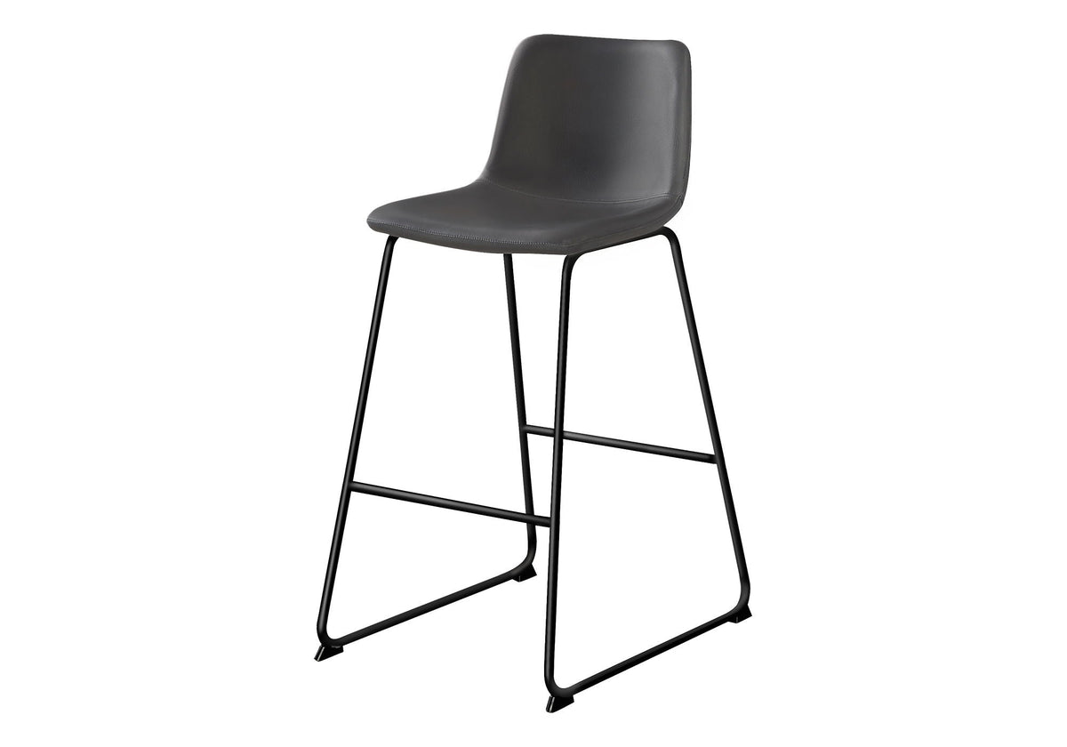 Upholstered Curved-Back Bar Stool