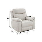 Chriki Beige Power Lift Recliner with Heat and Massage