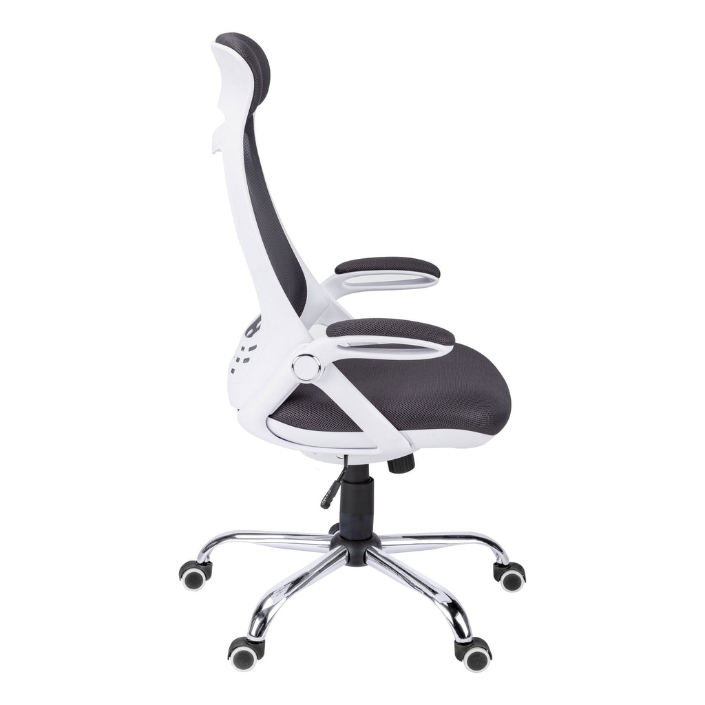 Adjustable High-Back Office Chair with Flip-Up Armrests